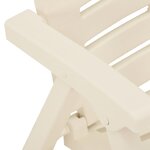 vidaXL Chaises de jardin lot de 4 Plastique Blanc