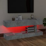 Vidaxl meubles tv avec lumières led 2 pièces gris béton 60x35 cm