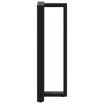 vidaXL Pieds de table de bar en T  2 pièces  noir  40 x 35 x (110-111) cm  acier