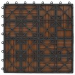 vidaXL Carreau de terrasse 11 Pièces WPC 30 x 30 cm 1 m² Couleur Teck