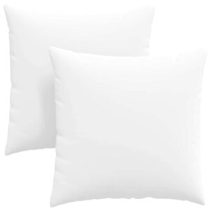 vidaXL Coussins de canapé 2 Pièces Blanc 60 x 60 cm tissu