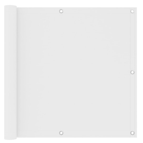 vidaXL Écran de balcon Blanc 90x400 cm Tissu Oxford
