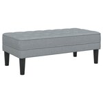 Banc vidaXL Gris clair 113x57x39 cm Tissu