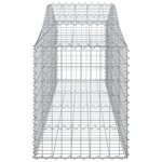 vidaXL Paniers à gabions arqués 25 Pièces 200x50x60/80 cm fer galvanisé