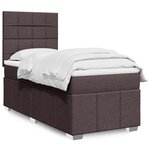 vidaXL Sommier à lattes de lit avec matelas Marron foncé 90x200 cm