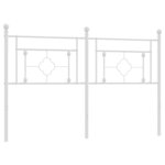 vidaXL Tête de lit de remplacement métal blanc 160 cm