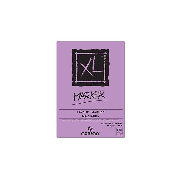 CANSON Bloc croquis et études "XL MARKER", A3, 70 g/m2