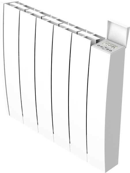 Radiateur électrique fixe à inertie sèche horizontal manao en céramique 1500w - thermostat digital lcd - blanc  - voltman