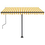 vidaXL Auvent automatique sur pied 350x250 cm Jaune/Blanc