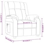 vidaXL Fauteuil Marron foncé Tissu