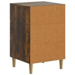 vidaXL Cabinet de chevet avec tiroir Chêne fumé 43 x 41 x 66 5 cm