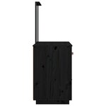 vidaXL Coiffeuse Noir 95x50x134 cm Bois de pin massif