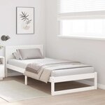 vidaXL Cadre de lit Blanc 90 x 190 cm Bois de pin massif