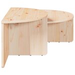 vidaXL Table basse 2 Pièces Naturel 79 x 39 5 x 40 cm Bois massif en pin