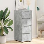 vidaXL Armoire de rangement Gris béton 40 x 48 x 105 cm