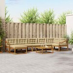 vidaXL Ensemble de canapés d'extérieur 8 Pièces Naturel et Beige