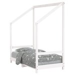 vidaXL Cadre de lit pour enfant blanc 70x140 cm bois de pin massif