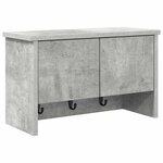 vidaXL Porte-manteau mural avec étagère Gris béton 50 x 20 x 30 cm