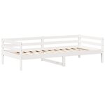 vidaXL Ensemble de lit de jour et de banc avec toit sans matelas blanc