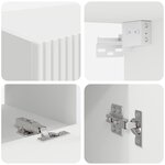 vidaXL Ensemble meuble TV Montage mural 5 Pièces Blanc Bois d'ingénierie