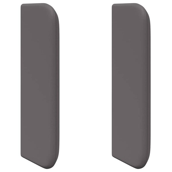 vidaXL Oreilles de tête de lit 2 Pièces Gris 40 x 16 x 5 cm Faux cuir