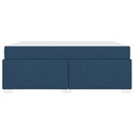 vidaXL Cadre de lit avec matelas Bleu 180 x 200 cm tissu