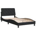 vidaXL Cadre de lit sans matelas noir 100x200 cm velours