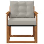vidaXL Canapé d’extérieur Bois d'Acacia Massif Gris Naturel et Clair
