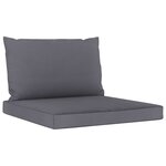 Vidaxl canapé de jardin 4 places avec coussins anthracite