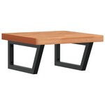 vidaXL Étagère de vasque murale acier et bois massif de hêtre