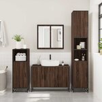 vidaXL Ensemble de meubles de salle de bain 2 Pièces Chêne marron
