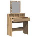vidaXL Coiffeuse chêne artisanal 80 x 41 x 144 5 cm Bois d'ingénierie