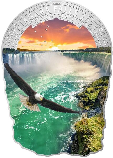 Pièce de monnaie en Argent 2 Dollars g 31.1 (1 oz) Millésime 2025 Wonders of Nature NIAGARA FALLS