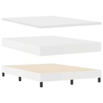 vidaXL Lit à ressorts avec matelas Blanc 160 x 200 cm Simili cuir