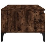 vidaXL Table basse Chêne fumé 90x50x36 5 cm Bois d'ingénierie