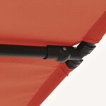 vidaXL Parasol de jardin avec mât en aluminium 2x1 5 m Terre cuite