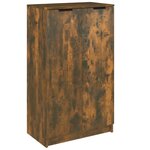 vidaXL Meuble à chaussures Chêne fumé 59x35x100 cm Bois d'ingénierie