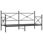 vidaXL Lit de repos sans matelas noir 90x200 cm acier