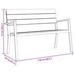 Banc de jardin vidaXL en acier et WPC noir