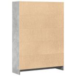 vidaXL Bibliothèque gris béton 80x24x109 cm bois d'ingénierie