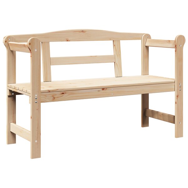vidaXL Banc extérieur Marron 119 x 76 x 44cm Bois de pin massif