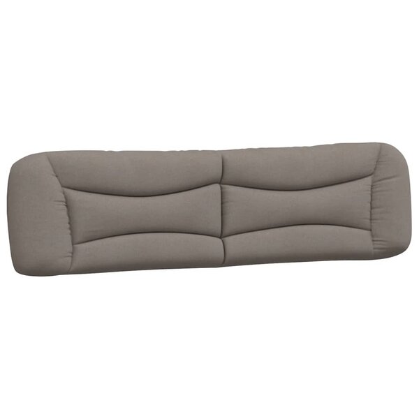vidaXL Coussin de tête de lit Hvar taupe 200 cm tissu