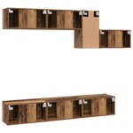 vidaXL Ensemble meuble TV 7 Pièces Bois Ancien Bois d'ingénierie