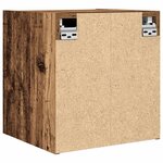 vidaXL Table de chevet murale vieux bois 38x34x40 cm