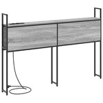 vidaXL Headboard de Rangement avec Station de Charge Sonoma gris