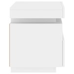 vidaXL Armoires de chevet avec lumières LED 2 Pièces blanc 40x39x48 5 cm