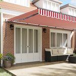 vidaXL Auvent Rétractable Rouge et Blanc 600 × 350 cm