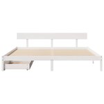 vidaXL Cadre de lit sans matelas blanc 200x200 cm bois massif de pin