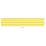 Vidaxl écran de balcon jaune et blanc 90x500 cm pehd