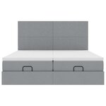 VidaXL Cadre de lit ottoman et matelas gris clair 180x200cm tissu